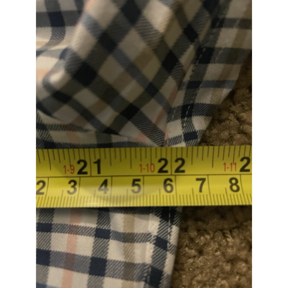 UNTUCKit Long Sleeve Button Up Shirt Men's Pink Blue Plaid Medium JBHS - Picture 8 of 10